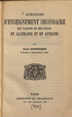 Questions d'enseignement secondaire des garçons et des filles en Allemagne et en Autriche