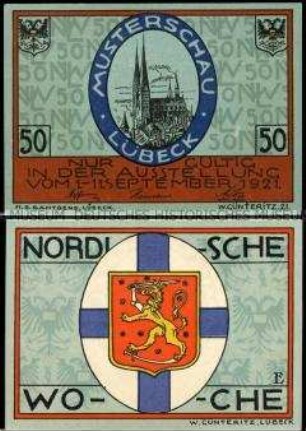 Lübeck, Notgeldserie zur Nordischen Woche 1921, 50 Pfennig