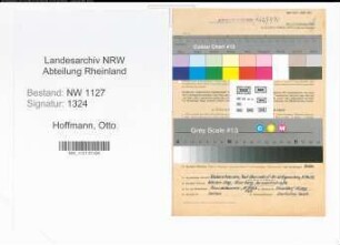 Entnazifizierung Otto Hoffmann , geb. 08.07.1908 (Bauinspektor)