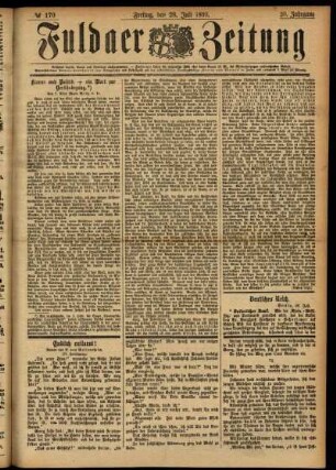 Ausgabe vom Freitag, den 28. Juli 1893.