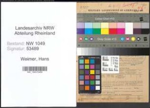 Entnazifizierung Hans Weimer , geb. 26.05.1902 (Vermessungstechniker)
