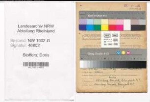 Entnazifizierung Doris Stoffers, geb. 08.02.1906 (Friseuse)