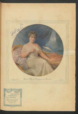 [Retrato de] Señora María Olavegoya de Barreda : Óleo de D. Hernández. Policromías e impresión Sanmarti y Cia.