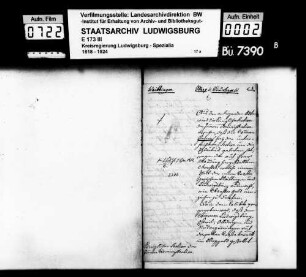 Weg- und Torsperrgelder, Oberamt Waiblingen