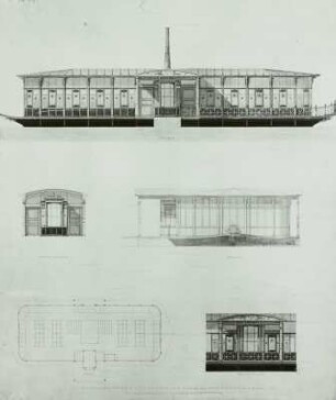 Entwurf für das Waschschiff Treichler in Zürich (Projekt II) : Waschschiff Treichler, Entwurf