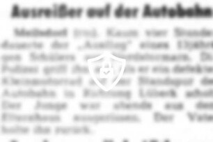 Ausreißer auf der Autobahn