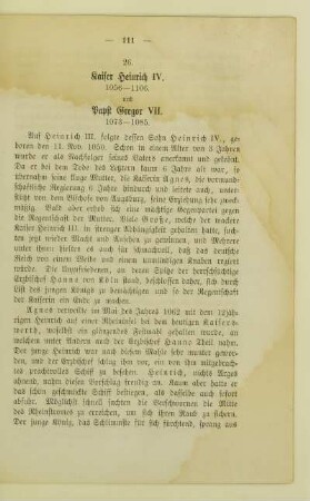 26. Kaiser Heinrich IV. 1056 - 1106. und Papst Gregor VII. 1073 - 1085