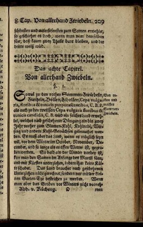 Das achte Capitel. Von allerhand Zwiebeln.