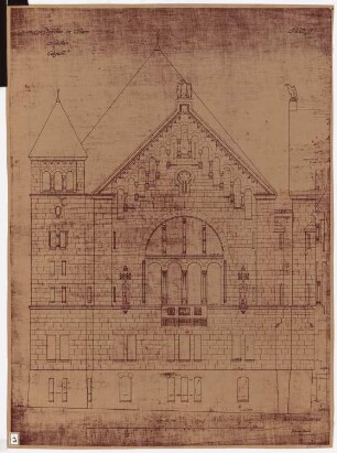 Königliches Residenzschloss Posen, Posen: Ansicht Saalbau Ostseite 1:50