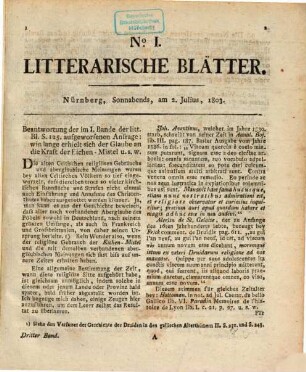 Literarische Blätter. 3, 3. 1803