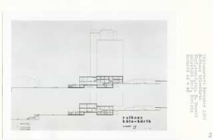 Rathaus, Hürth-Hermülheim (Diplomarbeit bei Peter Poelzig): Schnitt 1:200