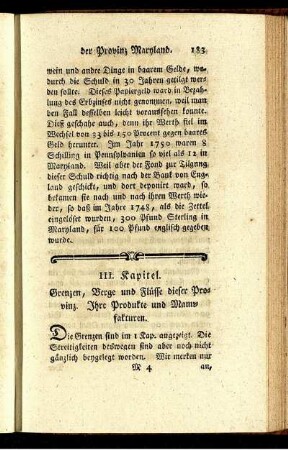 III. Kapitel. Grenzen, Berge und Flüsse dieser Provinz. Ihre Produkte und Manufakturen.