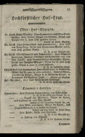 Hochfuerstlicher Hof-Etat