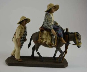 Szene/Diorama mit Genrefiguren "Weg zum Markt"