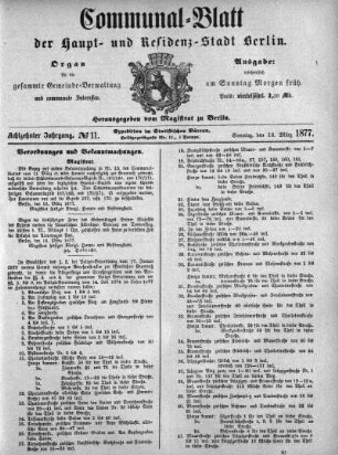 1877,11: No. 11, 18. März 1877