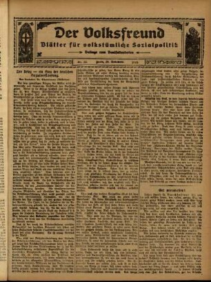 Ausgabe vom Sonntag, den 29. November 1914.