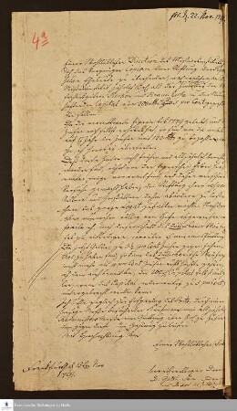 Brief von Gotthilf Samuel Steinbart an Johann Ludwig Schulze.