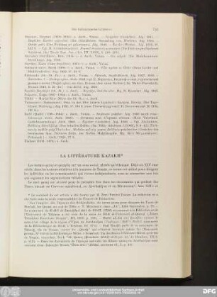 La Littérature Kazakh