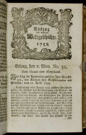 Erlang, den 2. May. No. 51. - No. 55.