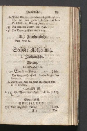 Sechste Abtheilung