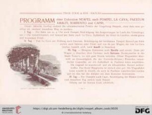 Programm einer Exkursion Neapel nach Pompei, La Cava, Paestum, Amalfi, Sorrento und Capri
