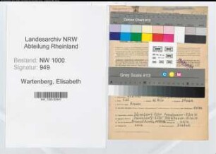 Entnazifizierung Elisabeth Wartenberg, geb. 21.06.1908 (Postassistentin)