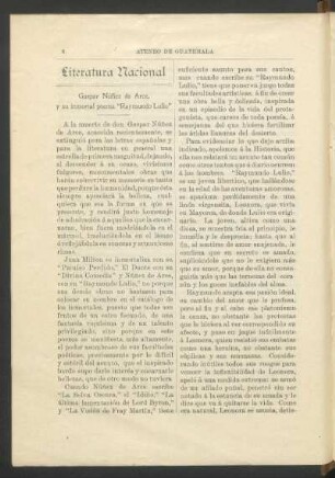 Gaspar Núñez de Arce, y su inmortal poema "Raimundo Lulio"