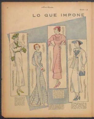 Lo que impone la moda [Dibujos] : Para la mujer