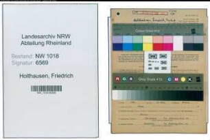 Entnazifizierung Friedrich Holthausen , geb. 19.02.1899 (Dentist)