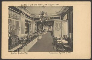 Ansichtskarte Theken in der „Conditorei und Café Kaiser“, Oranienplatz [2/2]