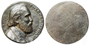 Storm, Theodor, Dichter (14.09.1817 - 04.07.1888): einseitige Medaille
