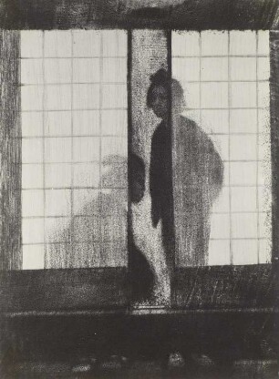 Japanisches Interieur : Japanisches Interieur. Farbradierung; 16,5 x 12 cm (um 1901; E. Orlik). Dresden: Kupferstich-Kabinett 1905-39, K. II 208, NJA 54/7585
