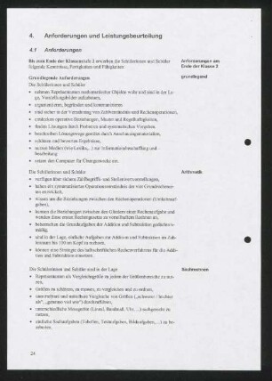 4. Anforderungen und Leistungsbeurteilung