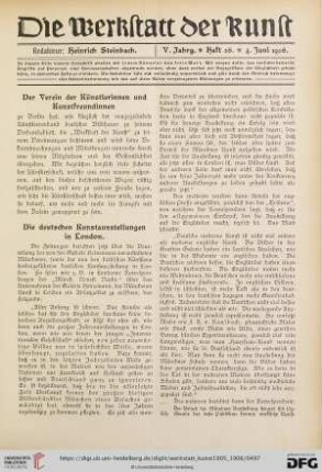 Die deutschen Kunstausstellungen in London