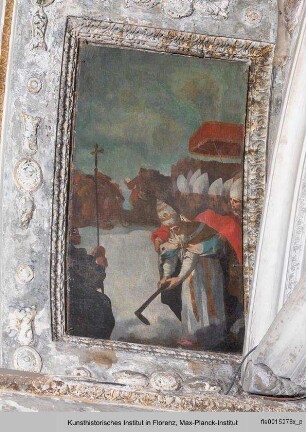 Papst Liberius sammelt den Schnee ein