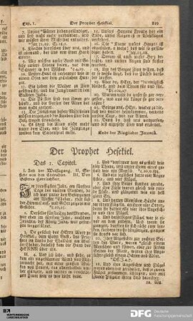Der Prophet Hesekiel.