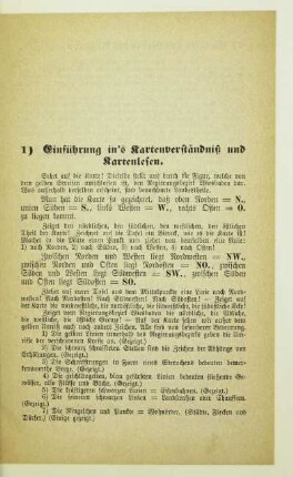 1) Einführung in's Kartenverständniß und Kartenlesen