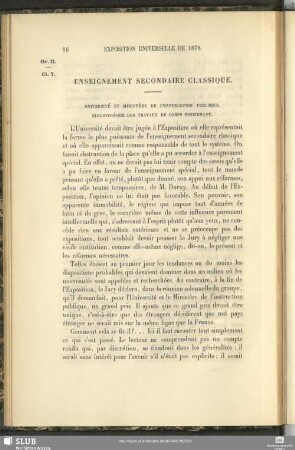 Enseignement Secondaire Classique