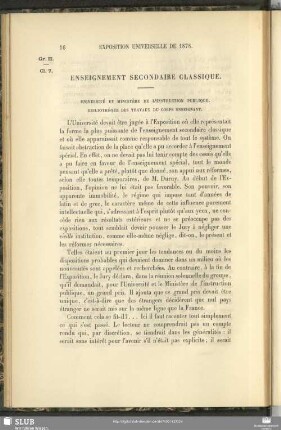 Enseignement Secondaire Classique