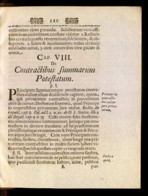 Cap. VIII. De Contractibus summarum Potestatum