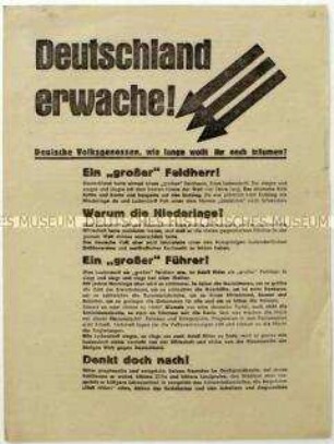 Flugblatt der SPD gegen die NSDAP und Aufruf zur Reichstagswahl am 31. Juli 1932