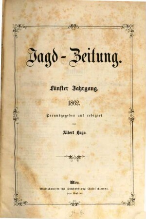 Jagd-Zeitung. 5. 1862