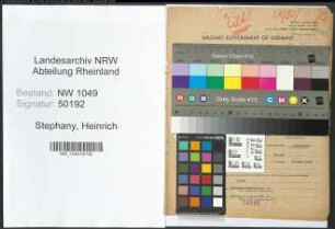 Entnazifizierung Heinrich Stephany , geb. 02.09.1889 (Verlagsleiter)