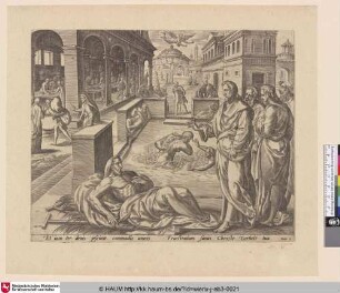 [Christus heilt den Mann in dem Bethesda genannten Brunnen; Christ Healing the Man in the Pool called Bethesda]