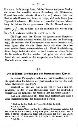 § 2. Die endlichen Gleichungen der Bertrandschen Kurven.