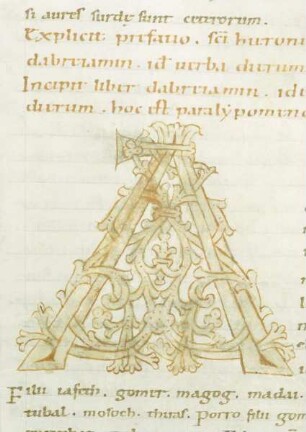 Bernward-Bibel — Schriftseite mit Initiale, Folio fol. 330v