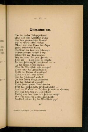 65, Weihnachten 1915