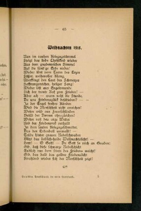 65, Weihnachten 1915