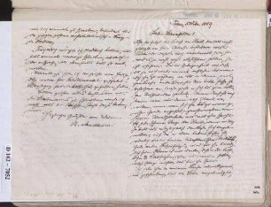 Schreiben an Schönfelder (Brief)