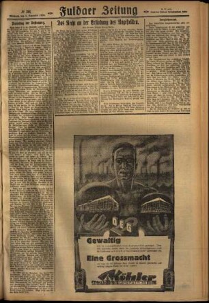 Zweite Ausgabe vom Mittwoch, den 05. Dezember 1928.